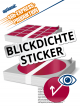 Blickdichte Sticker