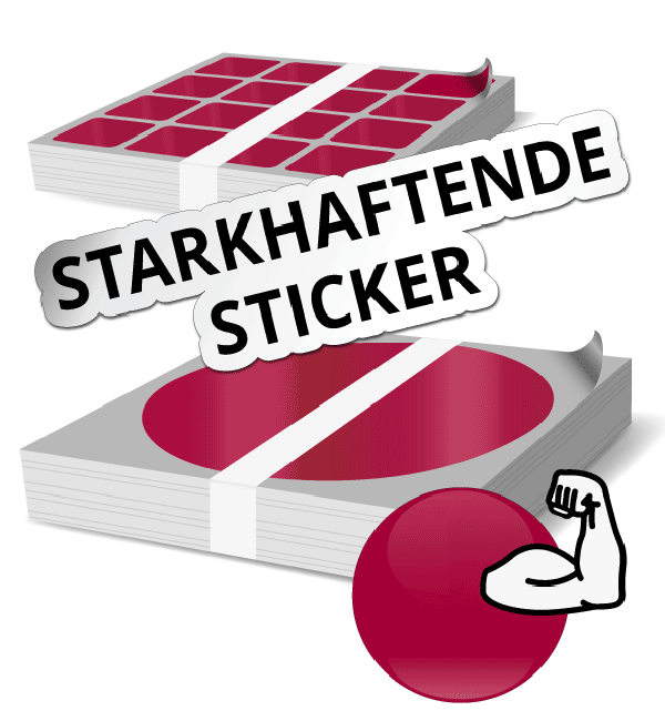 starkhaftend sticker