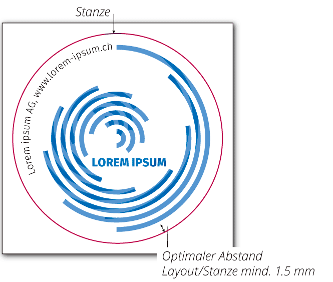 Abstand Stanze Layout